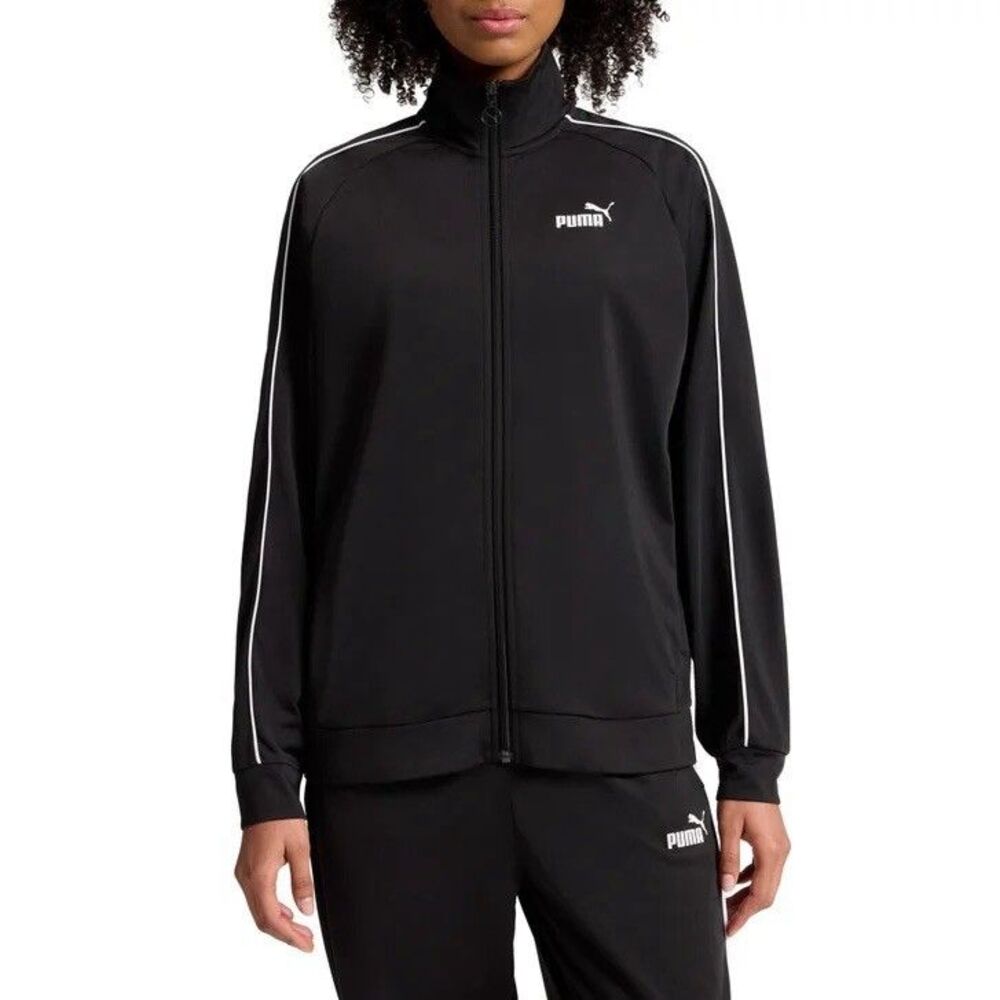 PUMA Women's Tricot Track Jacket, Black, L